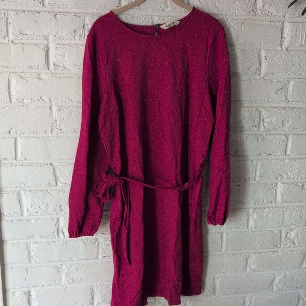 Boden Fuchsia Long Sleeve Dress
